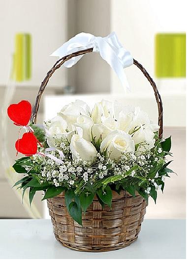 (mr1311) Sepette Beyaz Güller